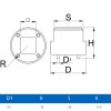 Знімач гайки шатунів Unior Tools Crank cap tool for Sram DUB 118451