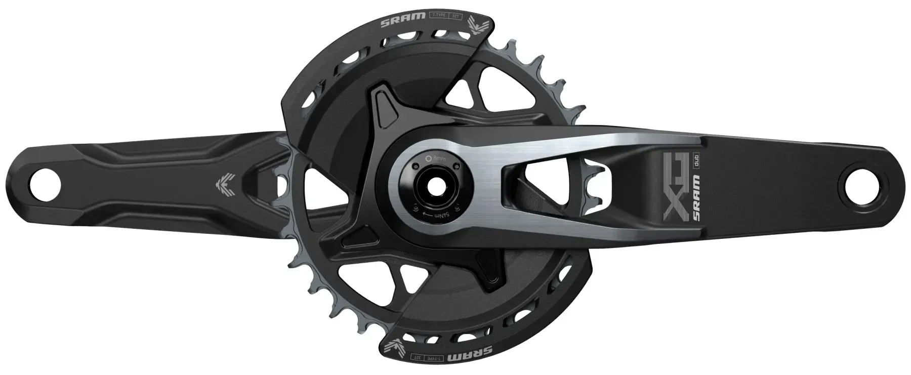 Шатуни Sram Crankset X0 Eagle V2 Q174 CL55 DUB MTB Wide 165mm Black 2-guards 32t T-Type