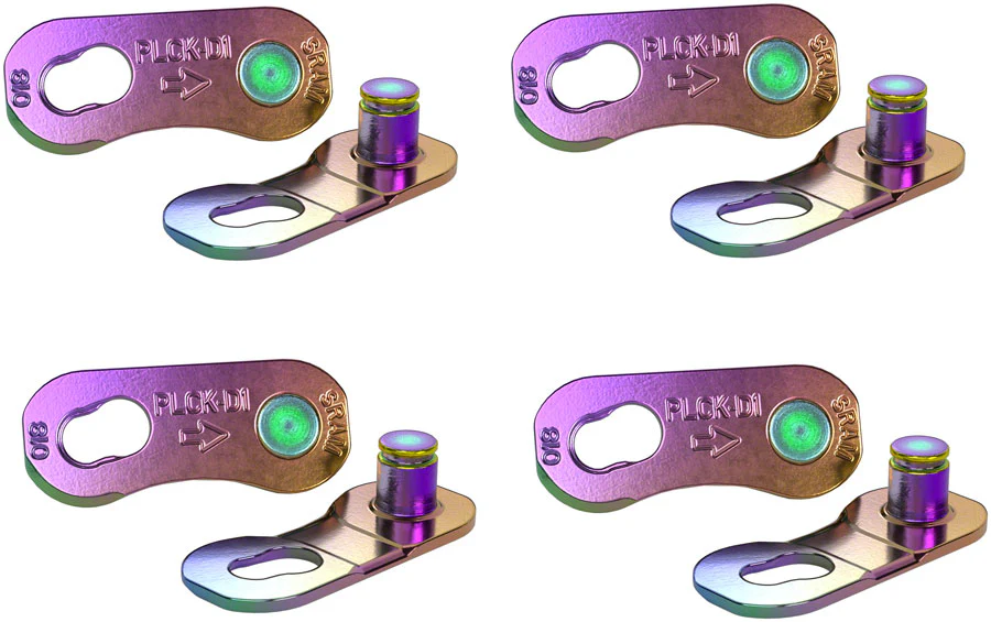 Замок ланцюга Sram Flattop Chain Connector 12 швидкостей Rainbow – 4 штуки