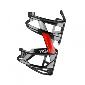 Флягодержатель Elite Prism L левая сторона, черный/красный