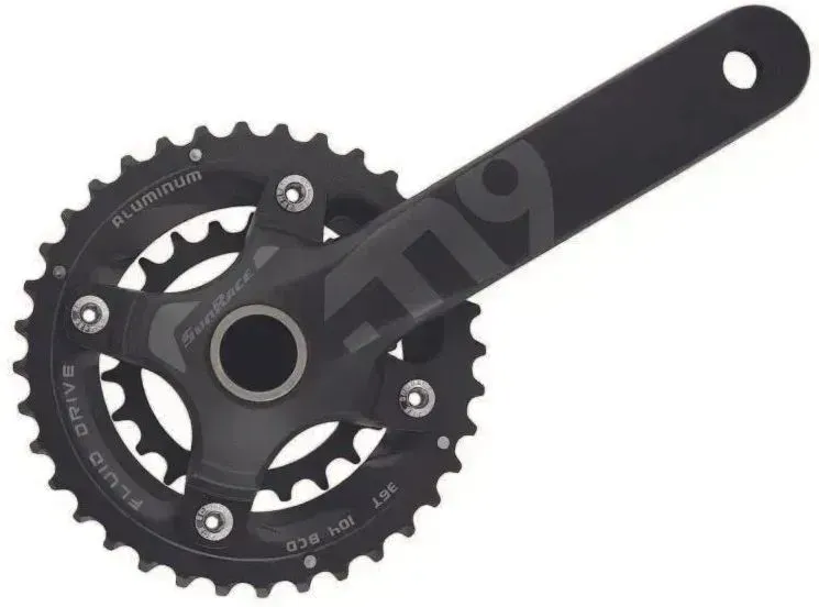 Комплект шатунов SunRace FCM966 Hollowtech (ось 24мм), 175 мм, 36-22T, 104/64BCD, алюминиевая звезда