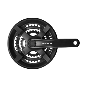 Шатуны Shimano Tourney FC-TY301, 150мм, 42х34х24, защита звезд