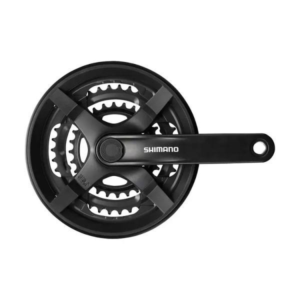 Шатуны Shimano Tourney FC-TY301, 150мм, 42х34х24, защита звезд
