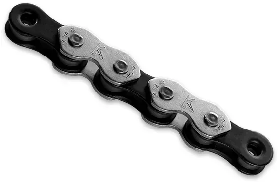 Цепь KMC K1-Wide односкоростная 110 звеньев + замок Silver/Black