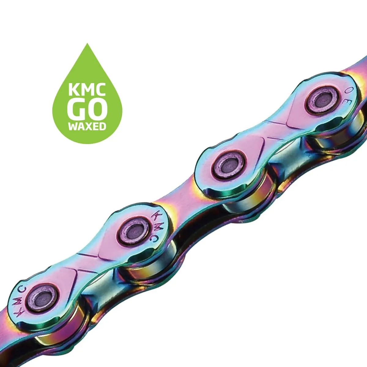 Цепь KMC X11 Aurora Blue 11 скоростей, 118 звеньев + замок Waxed (смазка KMC GO WAX)