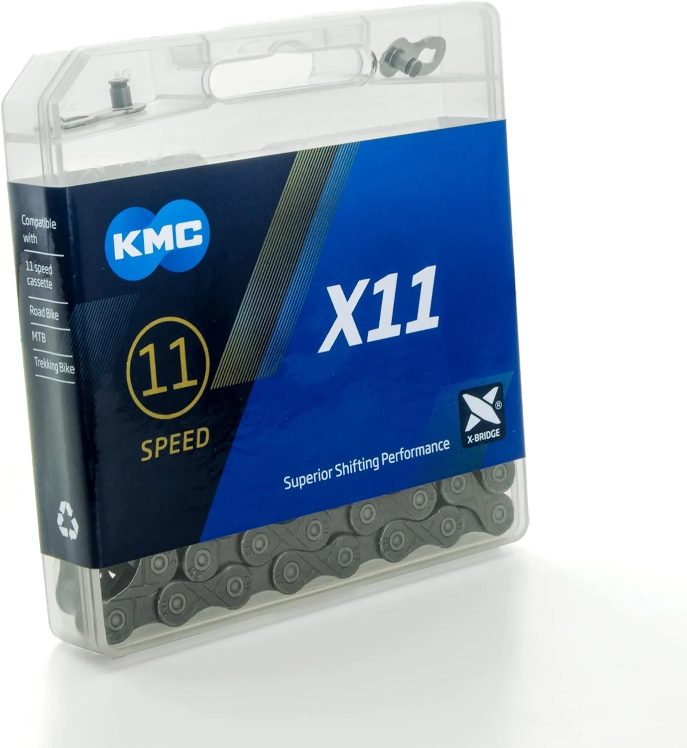 Цепь KMC X11 Grey 11 скоростей 118 звеньев + серый замок