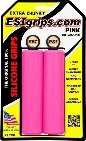 Велосипедные грипсы ESI Extra Chunky Pink (розовые) 34 мм