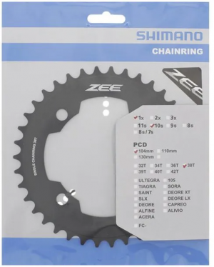 Звезда шатунов Shimano FC-M640 Zee, 38 зуб.