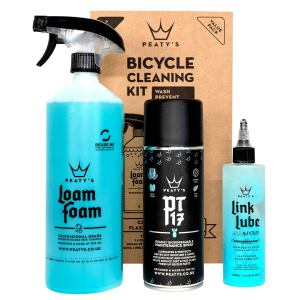 Набір для мийки Peaty’s Cleaning Gift Pack, шампунь 1 л, спрей PT17 400 мл, мастило ланцюга 120 мл, All-Weather