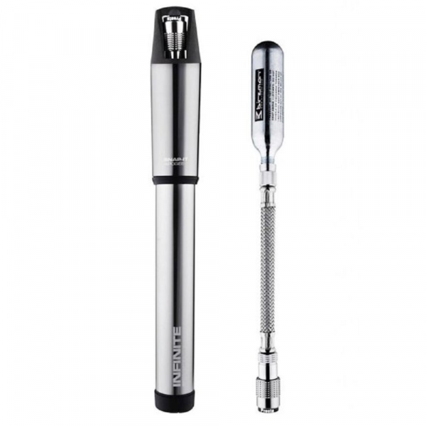 Насос велосипедный Birzman Infinite Apogee Road Silver with CO2