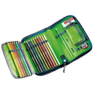 Пенал шкільний Deuter Pencil Box Blue arrowcheck з олівцями