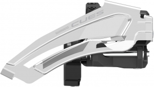 Переключатель передний Shimano Cues FD-U6010-L Top-Swing хомут 34.9 мм (+ адаптер 31.8/28.6) 2 скоростная
