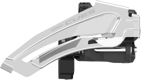 Переключатель передний Shimano Cues FD-U6010-L Top-Swing хомут 34.9 мм (+ адаптер 31.8/28.6) 2 скоростная