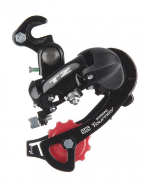 Переключатель задний Shimano Tourney TZ RD-TZ500-B крюк, 6 скоростей