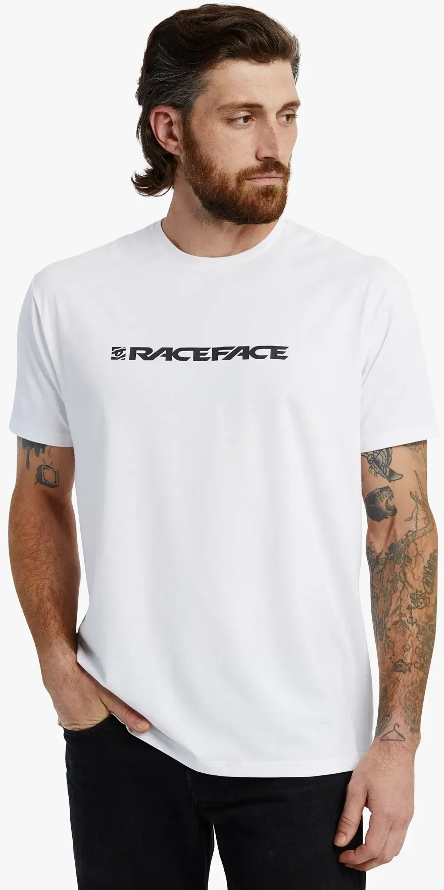 Футболка RaceFace Classic Logo SS Tee White