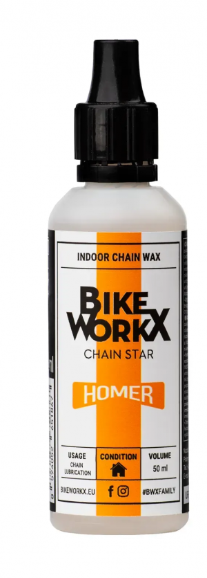 Масло для цепи BikeWorkX Chain Star Homer, для использования на станке, 50 мл