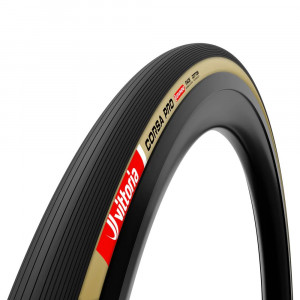 Покрышка Vittoria Corsa PRO 700x26C (26-622) Folding Silca+Graphene 320 TPI, черно-бежевый