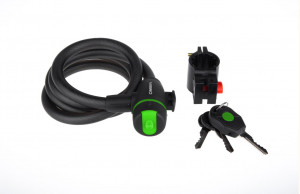 Велозамок Onride Widest спиральный, под ключ, с креплением 15×1200 мм