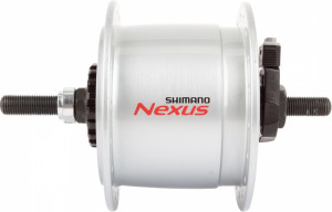 Втулка передняя динамо Shimano Nexus DH-C6000-3N-NT 36H 9х100 мм на гайках, OEM